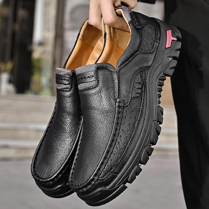 Genuine Leather Frode - Men Classic Shoes With Supportive Orthopedic Soles