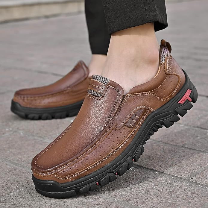 Genuine Leather Frode - Men Classic Shoes With Supportive Orthopedic Soles