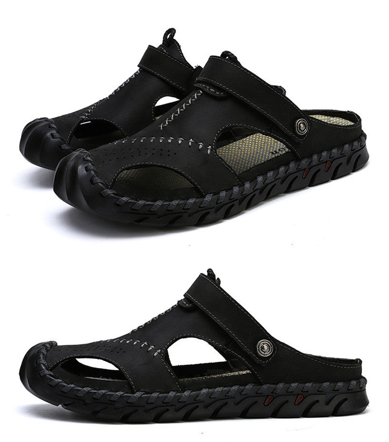 Gabriel - Men Super Soft Leather Summer Sandals Breathable Slip on