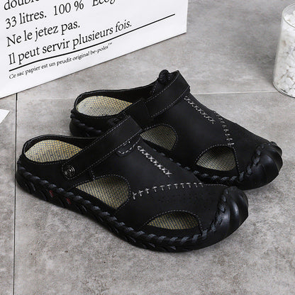 Gabriel - Men Super Soft Leather Summer Sandals Breathable Slip on