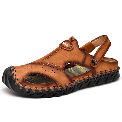 Gabriel - Men Super Soft Leather Summer Sandals Breathable Slip on