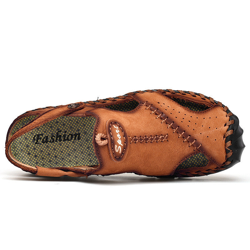 Gabriel - Men Super Soft Leather Summer Sandals Breathable Slip on