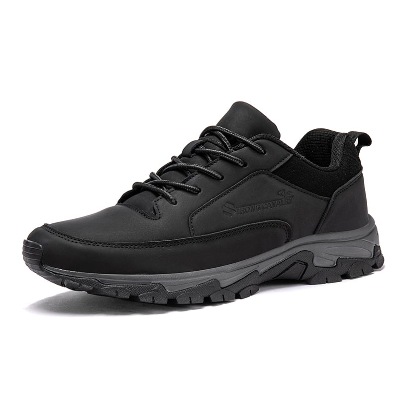 Men's Comfortable Genuine Leather Sneakers With Arch Support And Shock Absorption