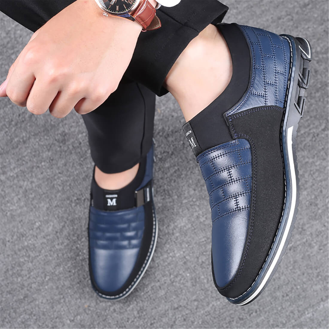 Slip-On Orthopedic Leather Shoes