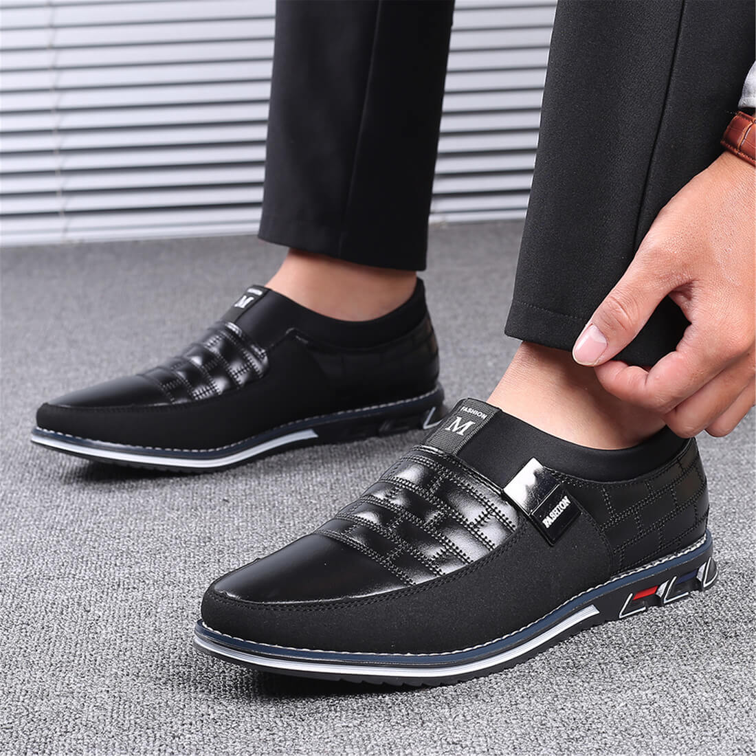 Slip-On Orthopedic Leather Shoes