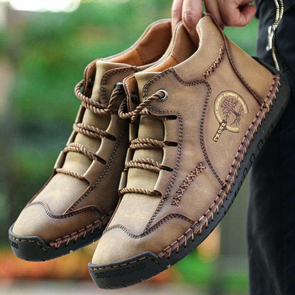 Alfred - Men Vintage Hand Stitching Comfort Soft Leather Shoes