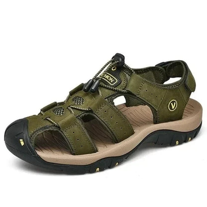 Roy - Men Leather Sandals Orthopedic Closed Toe Shoes