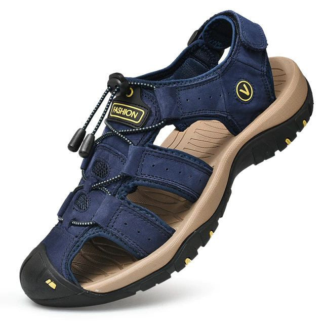 Roy - Men Leather Sandals Orthopedic Closed Toe Shoes