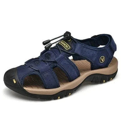 Roy - Men Leather Sandals Orthopedic Closed Toe Shoes